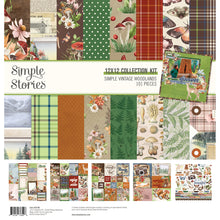Load image into Gallery viewer, Simple Stories Vintage Woodland Collection Kit, Page Layout, Card Kit