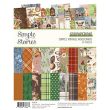 Load image into Gallery viewer, Simple Stories Vintage Woodland Collection Kit, Page Layout, Card Kit