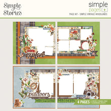 Load image into Gallery viewer, Simple Stories Vintage Woodland Collection Kit, Page Layout, Card Kit