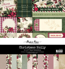 Load image into Gallery viewer, Paper Rose- Christmas Cheer, Christmas Holly, Christmas Tree Farm Paper Collections and Embossed Die Cuts