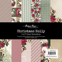 Load image into Gallery viewer, Paper Rose- Christmas Cheer, Christmas Holly, Christmas Tree Farm Paper Collections and Embossed Die Cuts