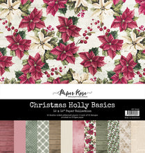 Load image into Gallery viewer, Paper Rose- Christmas Cheer, Christmas Holly, Christmas Tree Farm Paper Collections and Embossed Die Cuts