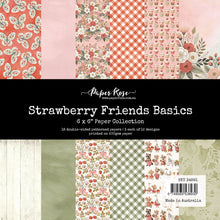 Load image into Gallery viewer, Paper Rose- Strawberry Friends, Summer Bouquet, Summer Party, Summer Days, Tropical Summer, Sunflower Garden, Winter Stroll, Weekend Adventure, Winter Rose, Violet Garden Paper Collections, Embossed Die Cuts