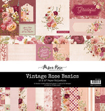 Load image into Gallery viewer, Paper Rose- Vintage Backgrounds, Vintage Rose, Wedding Blooms, Wedding Joy, White Christmas, Gnomes, Winter Blooms, Winter Gathering, Winter Woods, Woodland Christmas, Sentiment Sheets Paper Collections, Embossed Die Cuts
