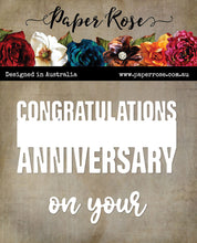 Load image into Gallery viewer, Paper Rose Congratulations Dies- Anniversary, Baby, Wedding, Graduation, Retirement