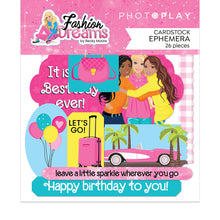 Load image into Gallery viewer, Photoplay FASHION DREAMS Collection Paper Pack, Ephemera, Variety Cardstock Pack