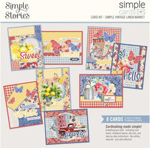 Load image into Gallery viewer, Simple Stories Card Kits- Noteworthy, Snow Pine Lodge, Linen Market, Meadow Flowers, Summer Snapshots, Wish You Were Here, Here & There, Pack Your Bags, Winter Wonder, Cider & Donuts, Yuletide, Santa's Village, Holly Jolly