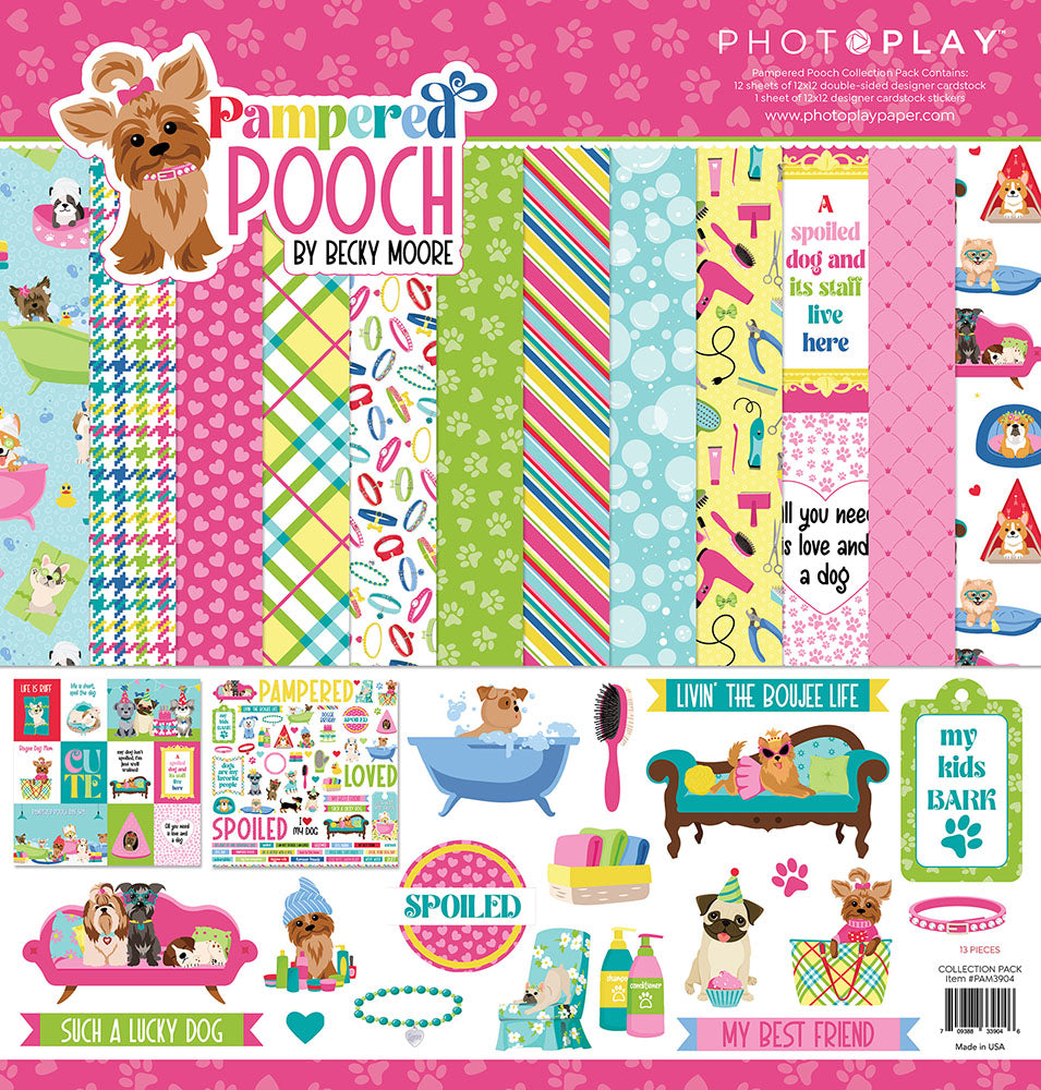 Pampered Pooch Double-Sided Cardstock 12X12-Accessories