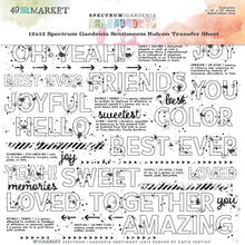 Load image into Gallery viewer, 49 and Market Spectrum Gardenia Collection Kit, 6x8 Sentiment Rub Ons