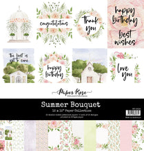 Load image into Gallery viewer, Paper Rose- Strawberry Friends, Summer Bouquet, Summer Party, Summer Days, Tropical Summer, Sunflower Garden, Winter Stroll, Weekend Adventure, Winter Rose, Violet Garden Paper Collections, Embossed Die Cuts