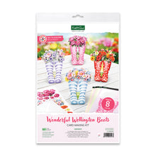 Load image into Gallery viewer, Katy Sue Card Kits- Wonderful Wellington Boots, Garden Gnomes, Watering Can Blossoms & Blooms, Christmas Gnomes, Watercolor Christmas Animals, Flower Patch Pots, Picket Fence
