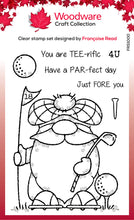 Load image into Gallery viewer, Woodware Gnome Stamps- Beer Gnome, Three Gnomes, Tall Tree, Frosted Baubles, Loving Snowman, Christmas Tree, Gnome Gift, Flower Power, Garden, Wizard, Bee, Forest