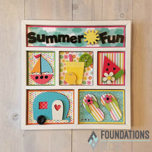 Load image into Gallery viewer, FOUNDATIONS DECOR Magnetic Shadow Box Kit Inserts, Sweet Baby, Good Luck, Paper Kits- Christmas, Give Thanks, Autumn Time, Spring, Baseball, Summer Fun, Cats, Great Outdoors, Blanks, Happy Days, Football