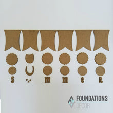 Load image into Gallery viewer, FOUNDATIONS DECOR- Banners, Vintage Car, Gingerbread House, Believe, Santa, 25, Pilgrim Hat