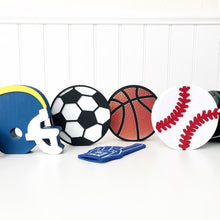 Load image into Gallery viewer, FOUNDATIONS DECOR HOME with interchangeable "O" Chick, Beach Ball, Beehive, Barn, Pineapple, Snowflake