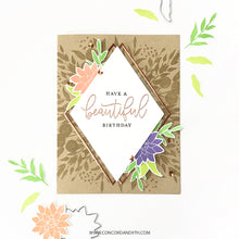 Load image into Gallery viewer, Concord and 9th Turnabouts- Botanical, Leafy Layers Die, Candy Striped Background, Birdie Talk