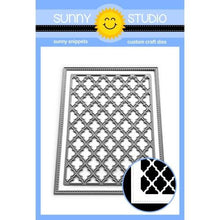 Load image into Gallery viewer, Sunny Studio Background Dies- Frilly Frames QUATREFOIL DIES, Herringbone