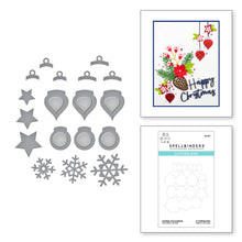 Load image into Gallery viewer, Spellbinders Holiday Tis the Season, Be Merry Dancing Gnome, Shopping Spree, Bottle Brush Trees, Special Delivery Car, Christmas Blooms, Embossing Folder