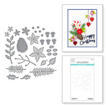 Load image into Gallery viewer, Spellbinders Holiday Tis the Season, Be Merry Dancing Gnome, Shopping Spree, Bottle Brush Trees, Special Delivery Car, Christmas Blooms, Embossing Folder
