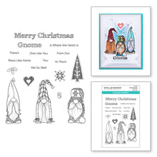 Load image into Gallery viewer, Spellbinders Holiday Tis the Season, Be Merry Dancing Gnome, Shopping Spree, Bottle Brush Trees, Special Delivery Car, Christmas Blooms, Embossing Folder