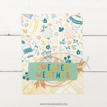 Load image into Gallery viewer, Concord and 9th Turnabouts- Botanical, Leafy Layers Die, Candy Striped Background, Birdie Talk