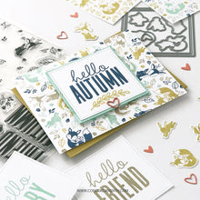 Load image into Gallery viewer, Concord and 9th Turnabouts- Botanical, Leafy Layers Die, Candy Striped Background, Birdie Talk