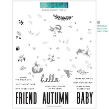 Load image into Gallery viewer, Concord and 9th Turnabouts- Botanical, Leafy Layers Die, Candy Striped Background, Birdie Talk