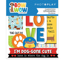 Load image into Gallery viewer, Photoplay BOW WOW Dog Ephemera, Stamp, Die, Stencil