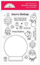 Load image into Gallery viewer, Doodlebug Winter Wonderland Snowglobe Stamp and Die Set from Let it Snow Collection