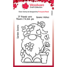 Load image into Gallery viewer, Woodware Gnome Stamps- Beer Gnome, Three Gnomes, Tall Tree, Frosted Baubles, Loving Snowman, Christmas Tree, Gnome Gift, Flower Power, Garden, Wizard, Bee, Forest