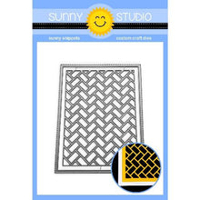 Load image into Gallery viewer, Sunny Studio Background Dies- Frilly Frames QUATREFOIL DIES, Herringbone