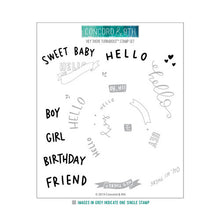 Load image into Gallery viewer, Concord and 9th Turnabouts- Botanical, Leafy Layers Die, Candy Striped Background, Birdie Talk