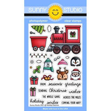 Load image into Gallery viewer, Sunny Studio Holiday Christmas Stamps, Dies- Holiday Style Fall Friends, Christmas Critters, Deck The Halls, Lacy Snowflake Die, Holiday Express