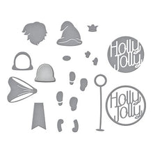 Load image into Gallery viewer, Spellbinders Holiday Tis the Season, Be Merry Dancing Gnome, Shopping Spree, Bottle Brush Trees, Special Delivery Car, Christmas Blooms, Embossing Folder