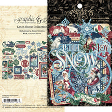 Load image into Gallery viewer, Graphic 45 Let It Snow Collection, Journaling Cards, Ephemera, Chipbard, Paper Pad