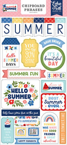 Echo Park My Favorite Summer Collection Kit, Ephemera, Enamel Dots, Chipboard