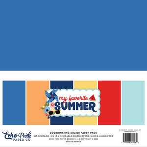Echo Park My Favorite Summer Collection Kit, Ephemera, Enamel Dots, Chipboard