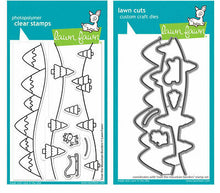 Load image into Gallery viewer, Lawn Fawn Over the Mountain Borders Stamp Set, Die