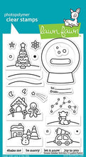 Load image into Gallery viewer, Lawn Fawn Snow Globe Scene Stamp and Die Combo, Shutter Card Snow Globe Add-On