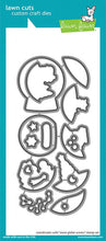 Load image into Gallery viewer, Lawn Fawn Snow Globe Scene Stamp and Die Combo, Shutter Card Snow Globe Add-On