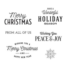 Load image into Gallery viewer, Spellbinders Holiday Tis the Season, Be Merry Dancing Gnome, Shopping Spree, Bottle Brush Trees, Special Delivery Car, Christmas Blooms, Embossing Folder