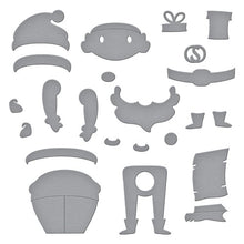 Load image into Gallery viewer, Spellbinders Holiday Tis the Season, Be Merry Dancing Gnome, Shopping Spree, Bottle Brush Trees, Special Delivery Car, Christmas Blooms, Embossing Folder