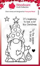 Load image into Gallery viewer, Woodware Gnome Stamps- Beer Gnome, Three Gnomes, Tall Tree, Frosted Baubles, Loving Snowman, Christmas Tree, Gnome Gift, Flower Power, Garden, Wizard, Bee, Forest
