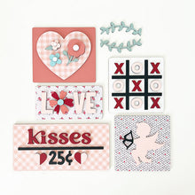 Load image into Gallery viewer, Foundations Decor Tiered Tray Summer, S'mores, Winter, Spooky, Blessed, USA 4th, Farm Fresh, Kisses, Easter