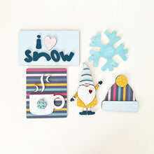 Load image into Gallery viewer, Foundations Decor Tiered Tray Summer, S'mores, Winter, Spooky, Blessed, USA 4th, Farm Fresh, Kisses, Easter