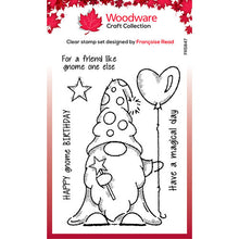 Load image into Gallery viewer, Woodware Gnome Stamps- Beer Gnome, Three Gnomes, Tall Tree, Frosted Baubles, Loving Snowman, Christmas Tree, Gnome Gift, Flower Power, Garden, Wizard, Bee, Forest