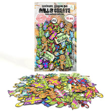 Load image into Gallery viewer, AALL &amp; CREATE Ephemera Die Cuts Bits and Pieces- Whimsy, Flutters, Lollipop, Wings, Confetti, Cats, Pups, Whiskers, Life, Dream, Mosaic
