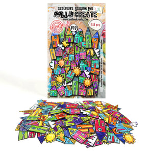 AALL & CREATE Ephemera Die Cuts Bits and Pieces- Whimsy, Flutters, Lollipop, Wings, Confetti, Cats, Pups, Whiskers, Life, Dream, Mosaic