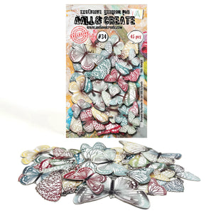 AALL & CREATE Ephemera Die Cuts Bits and Pieces- Whimsy, Flutters, Lollipop, Wings, Confetti, Cats, Pups, Whiskers, Life, Dream, Mosaic