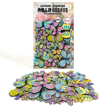 Load image into Gallery viewer, AALL &amp; CREATE Ephemera Die Cuts Bits and Pieces- Whimsy, Flutters, Lollipop, Wings, Confetti, Cats, Pups, Whiskers, Life, Dream, Mosaic
